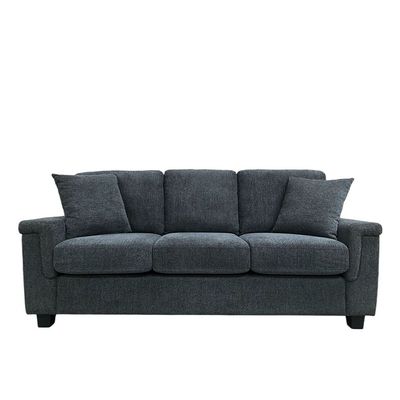 Rudhi 3-Seater Fabric Sofa - Grey - With 2-Year Warranty