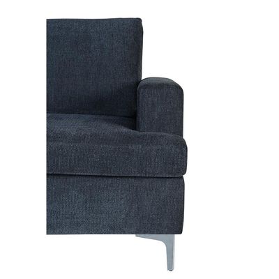 Mikee Left Corner Fabric Sofa - Dark Grey - With 2-Year Warranty