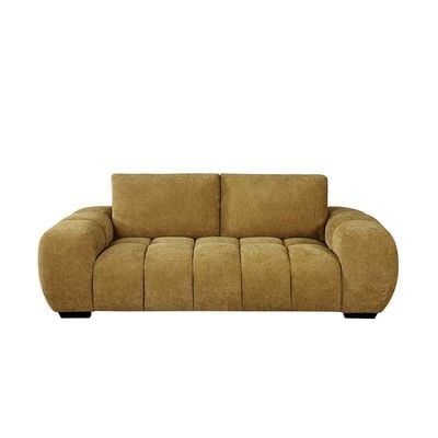 Forbes 3-Seater Fabric Sofa - Yellow - With 2-Year Warranty