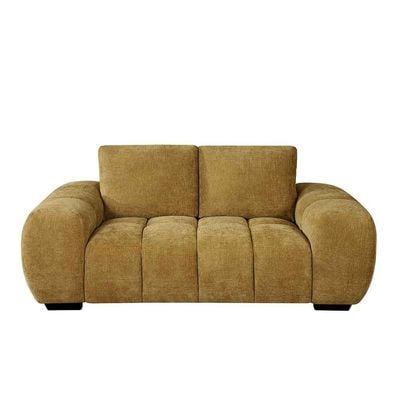 Forbes 2-Seater Fabric Sofa - Yellow - With 2-Year Warranty