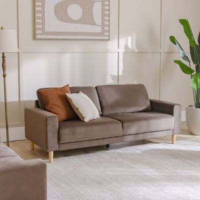 Costarica 3 Seater Fabric Sofa -  Brown