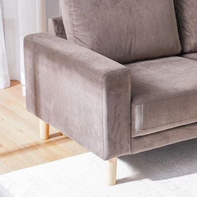 Costarica Right Corner Fabric Sofa - Brown