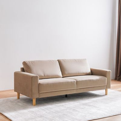 Costarica 3 Seater Fabric Sofa - Light  Brown