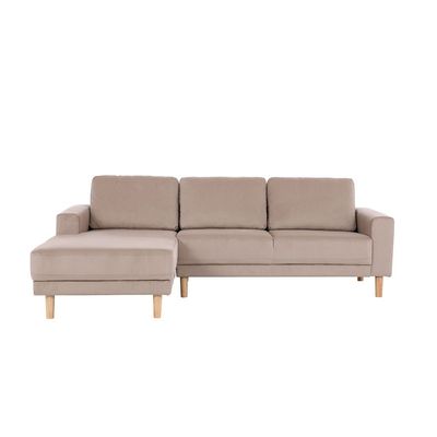 Costarica Left Corner Fabric Sofa - Light Brown