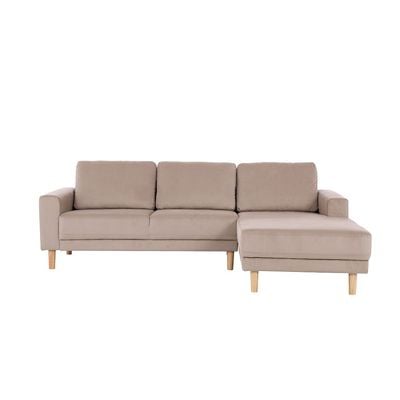 Costarica Right Corner Fabric Sofa - Light  Brown