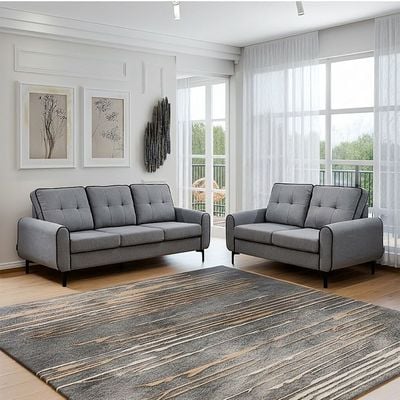 Melba 3 + 2 Fabric Sofa Set - Grey