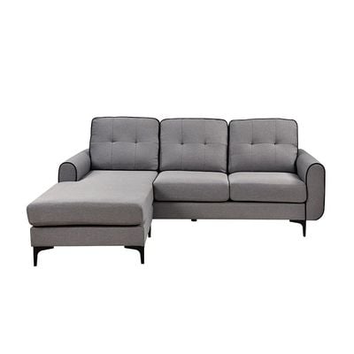 Melba Fabric Corner Sofa - Grey