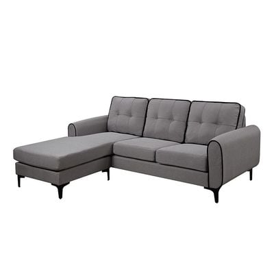 Melba Fabric Corner Sofa - Grey