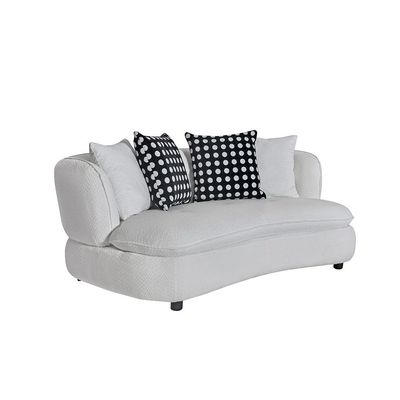 Lanister 2 Seater Fabric Sofa- White
