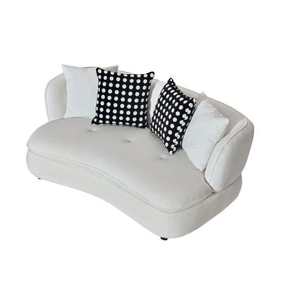 Lanister 2 Seater Fabric Sofa- White