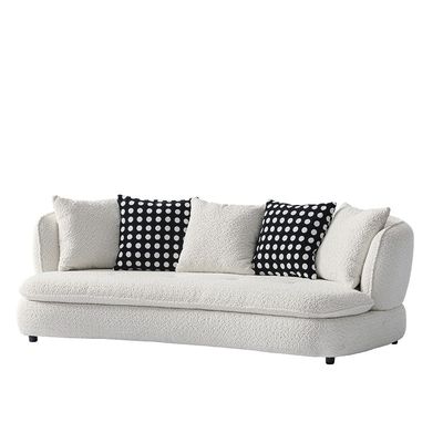 Lanister 3 Seater Fabric Sofa- White