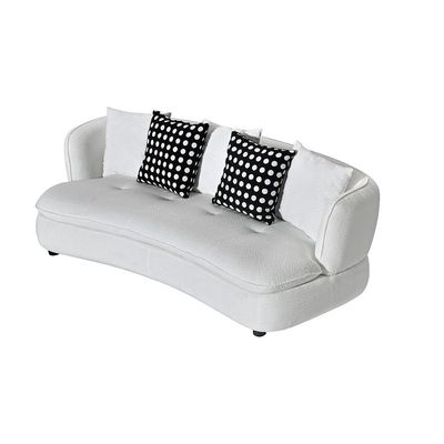 Lanister 3 Seater Fabric Sofa- White