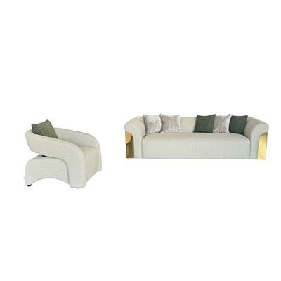 Oaklee 3 Seater Fabric  Sofa - Beige