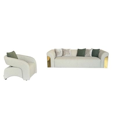 Oaklee 3 Seater Fabric  Sofa - Beige