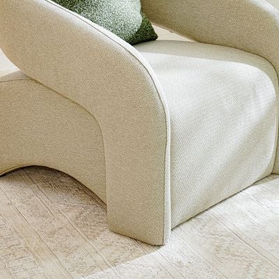 Oaklee 1-Seater Fabric Sofa - Beige - With 2-Year Warranty