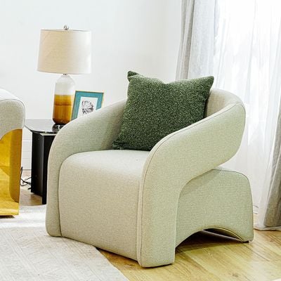 Oaklee 1-Seater Fabric Sofa - Beige - With 2-Year Warranty