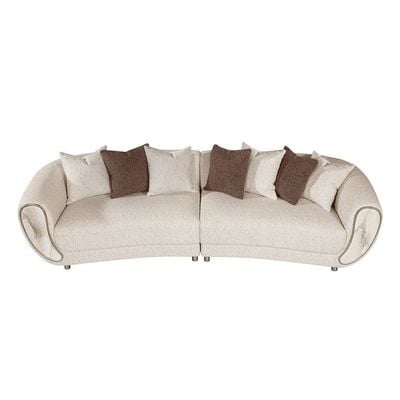 Abba 4+3 Seater Fabric Sofa Set - Beige