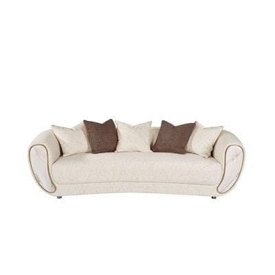 Abba 4+3 Seater Fabric Sofa Set - Beige