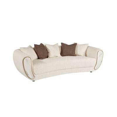 Abba 4+3 Seater Fabric Sofa Set - Beige