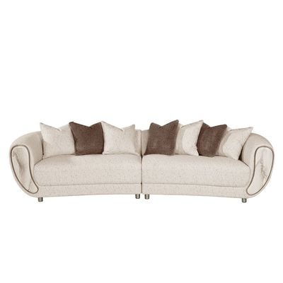 Abba 4 Seater Fabric  Sofa - Beige