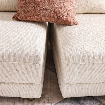 Abba 4-Seater Fabric Sofa - Beige - With 2-Year Warranty