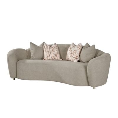 Hamman 6-Seater Fabric Sofa Set - Light Brown - With 2-Year Warranty