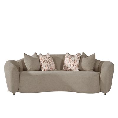 Hamman 3-Seater Fabric Sofa - Light Brown - With 2-Year Warranty