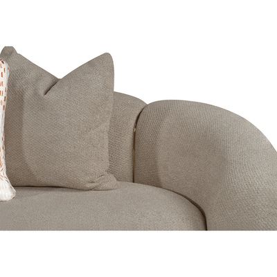 Hamman 3 Seater Fabric  Sofa - Light Brown