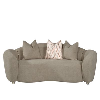 Hamman 2-Seater Fabric Sofa - Light Brown - With 2-Year Warranty