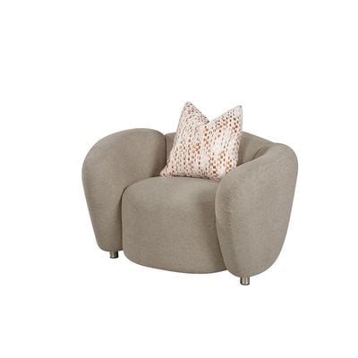 Hamman 1 Seater Fabric  Sofa - Light Brown