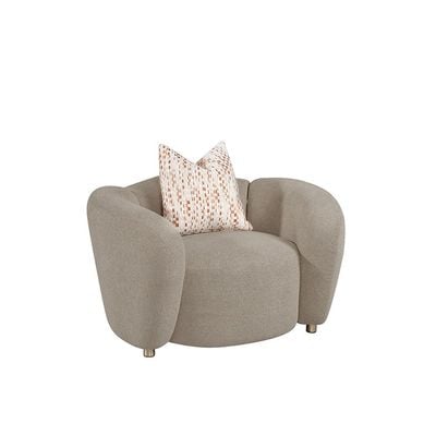 Hamman 1 Seater Fabric  Sofa - Light Brown