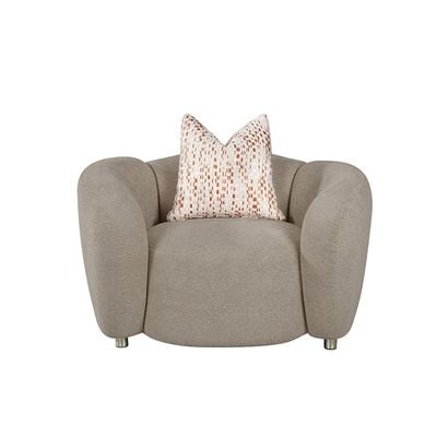 Hamman 1 Seater Fabric  Sofa - Light Brown