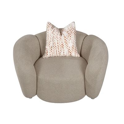 Hamman 1 Seater Fabric  Sofa - Light Brown