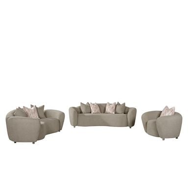 Hamman 1 Seater Fabric  Sofa - Light Brown