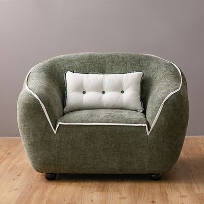 Tensor 1 Seater Fabric  Sofa - Green