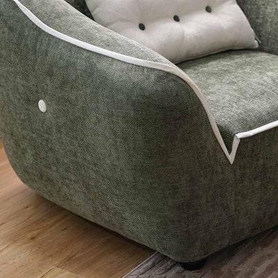 Tensor 1 Seater Fabric  Sofa - Green