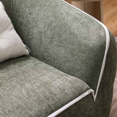 Tensor 1-Seater Fabric Sofa - Green - With 3-Year Warranty