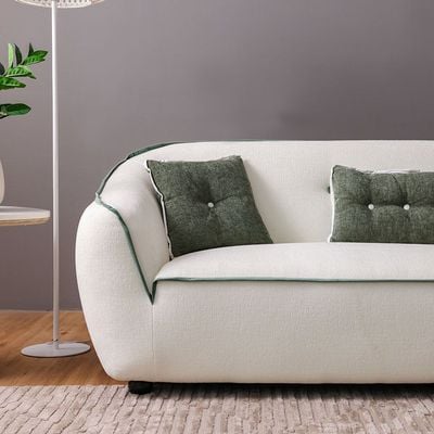 Tensor 3 Seater Fabric  Sofa - White