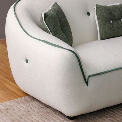 Tensor 3 Seater Fabric  Sofa - White