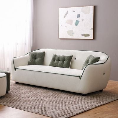 Tensor 3 Seater Fabric  Sofa - White