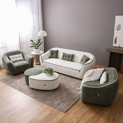 Tensor 3 Seater Fabric  Sofa - White