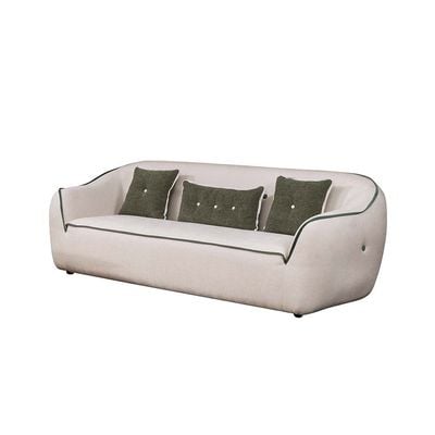 Tensor 3 Seater Fabric  Sofa - White