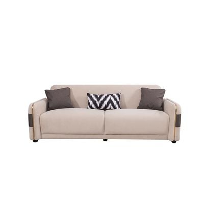 Redley 3-Seater Fabric Sofa - Beige - With 3-Year Warranty