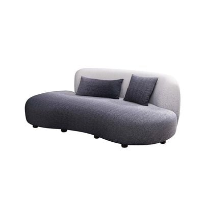 Kinston 3 Seater Fabric  Sofa -White / Black