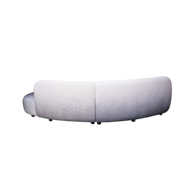 Kinston 4 Seater Fabric  Sofa - White / Black