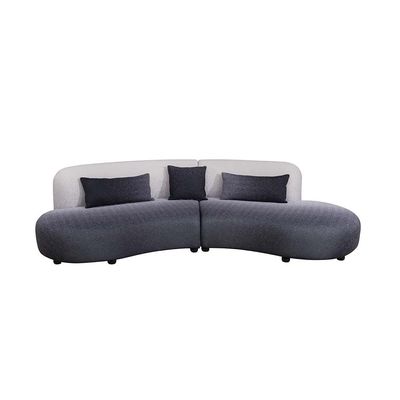 Kinston 4 Seater Fabric  Sofa - White / Black