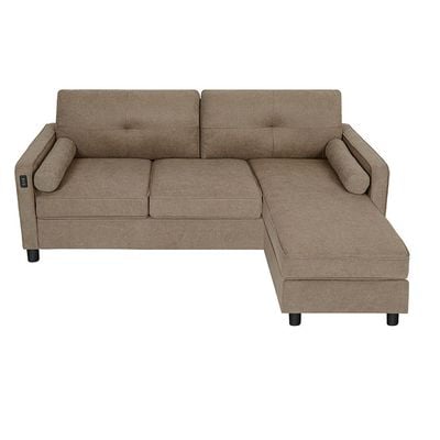 Vermax Fabric Corner Sofa - Brown