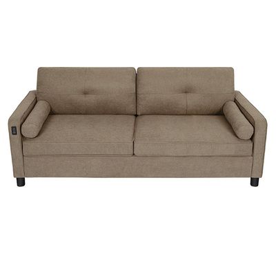 Vermax 3 Seater Fabric Sofa - Brown