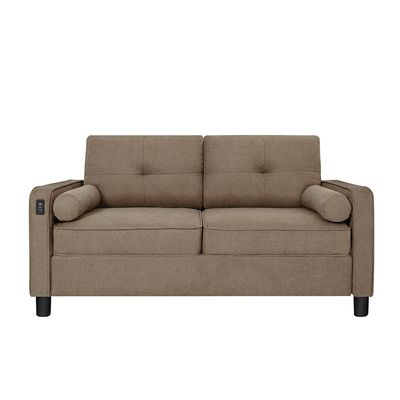 Vermax 2 Seater Fabric Sofa - Brown