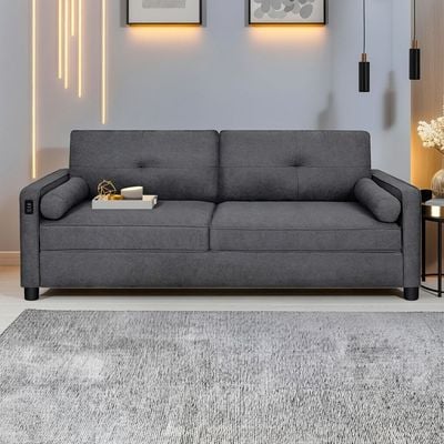 Vermax 3 Seater Fabric Sofa - Dark Blue